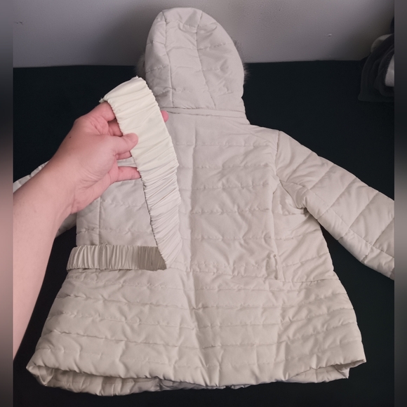 UNUSED New York & Company Fleece Inside Detachable Hood & Fur Winter Coat - Picture 7 of 14